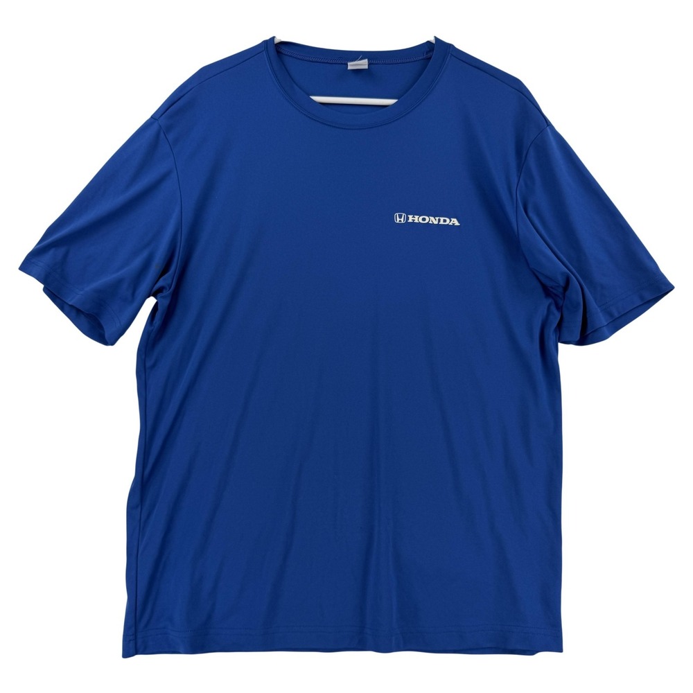 Honda Shirt Mens Large Blue Tee T-Shirt Performance Cars Athletic Sport Tek